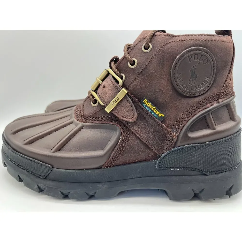 Polo Ralph Lauren Oslo Dark Brown Low Boots HydroGuard Men's 9.5D NEW